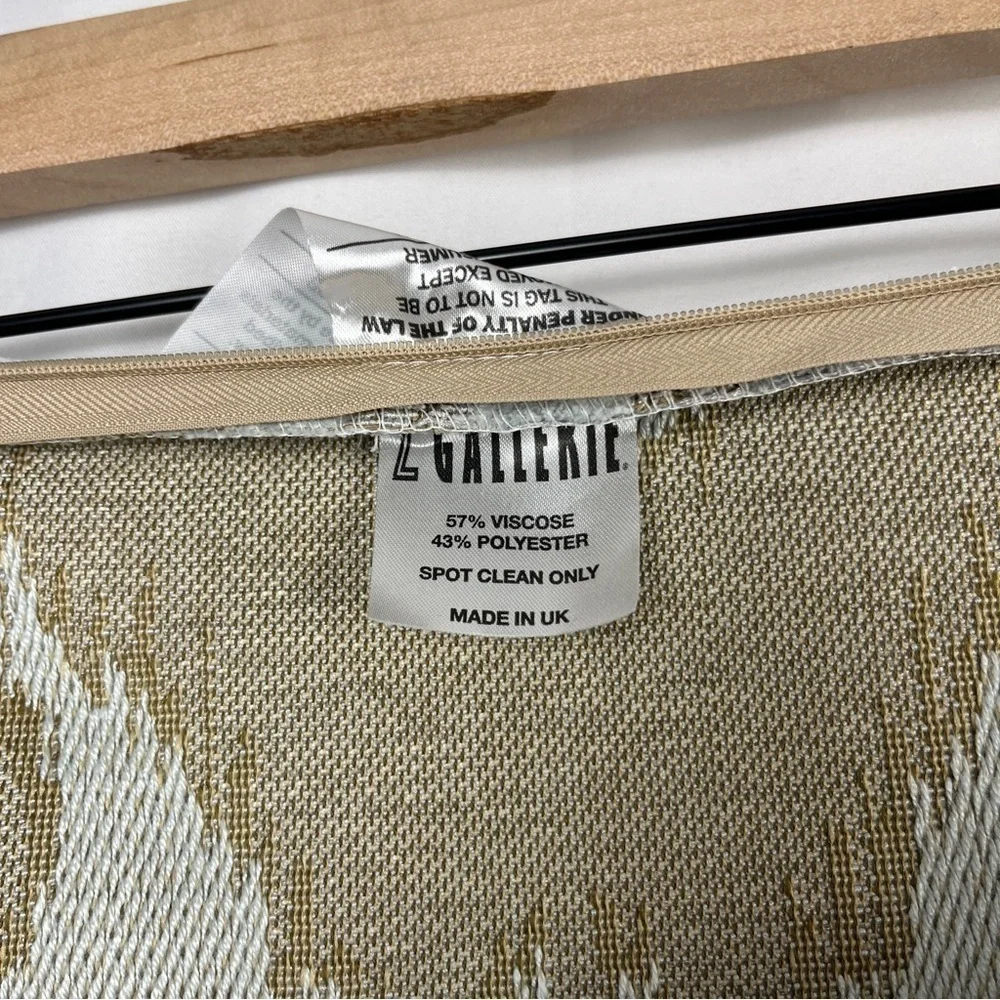 Z GALLERIE Seaglass Blue and Beige Velvet Euro Pillow Cover Shams (2) 32